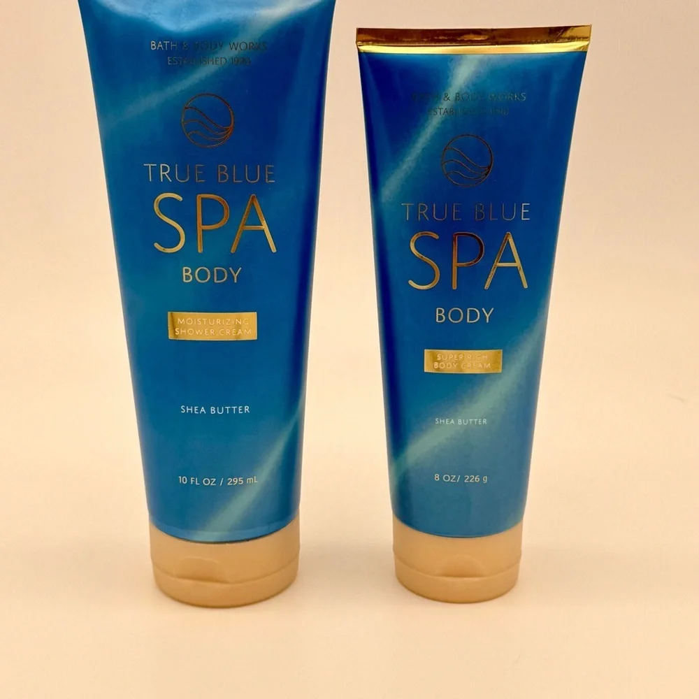 Bath & Body Works True Blue Spa Super Rich Body Cream & Shower Cream NWT